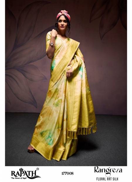 Lemon Colour Rangreza 177001 TO 177010 Series By Rajpath Silk Saree Wholesale Shop in Surat 177008