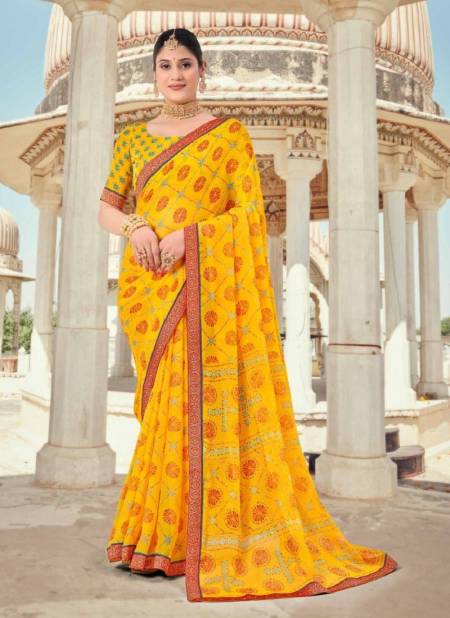 Saubhagyavati by Vipul Chiffon Wear Sarees Wholesale Clothing Suppliers In India
