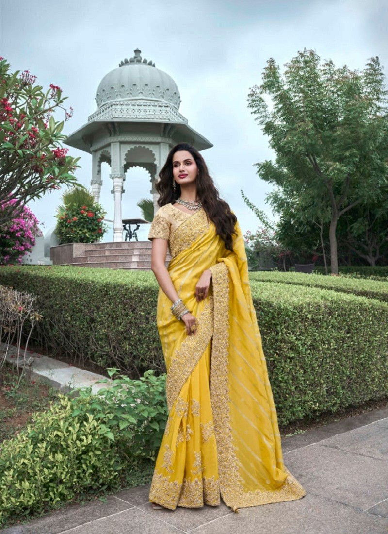 Lemon Colour The Wedding Saga By Sulakshmi Tissue Silk Saree Wholesale Shop In Surat 8405