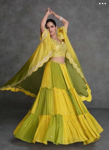 Lemon Multi Colour Jugni By Sayuri Designer Real Georgette Readymade Suits Suppliers In India 5562