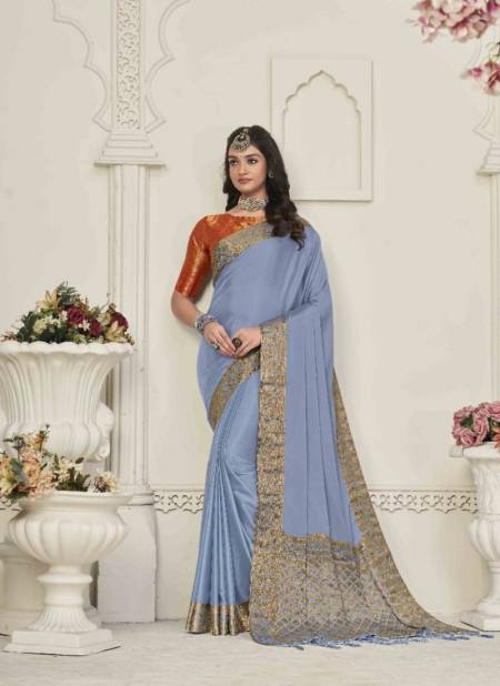 Light Blue Colour Alora By Pankh Designer Saree Catalog 3303