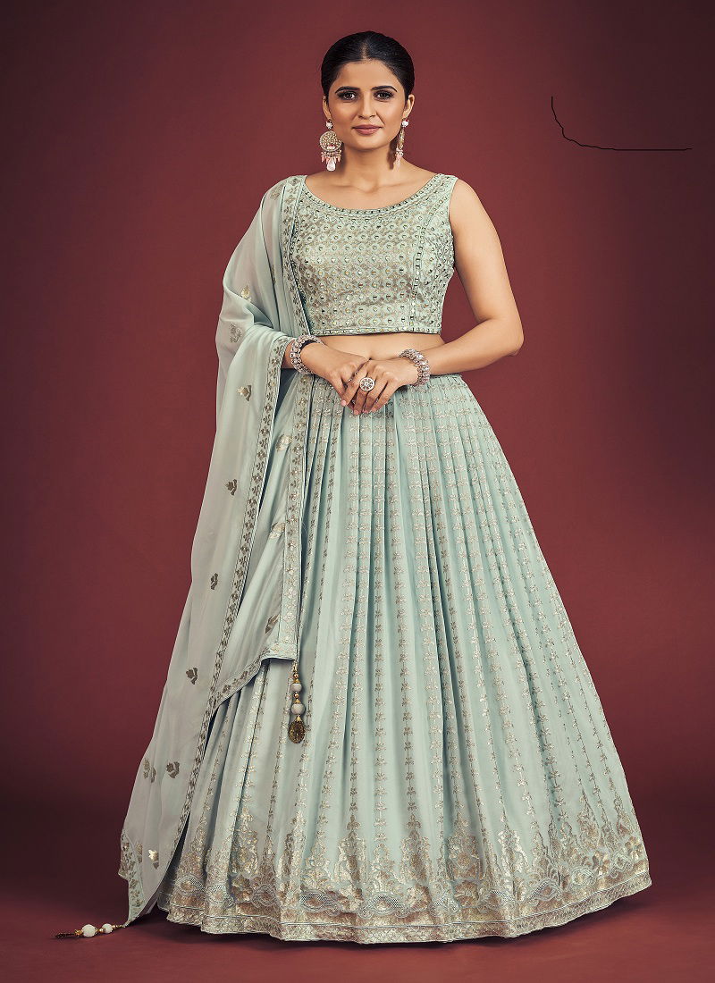 Light Blue Colour Angelica By Dresstive 1401 To 1405 Designer Lehenga Choli Catalog 1405