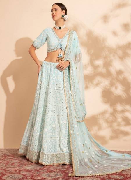 Light Blue Colour Bridesmaid Vol 1 By Anantesh Fancy Embroidered Party Wear Lehenga Choli Wholesale Online 11002