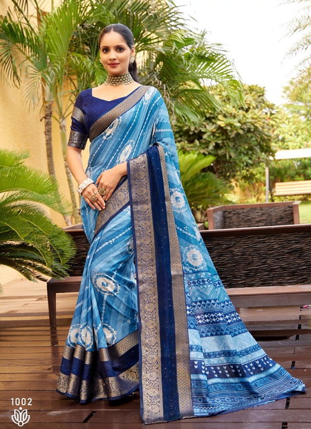 Light Blue Colour Dela By Sr Silk Daily Wear Wholesale Saree Suppliers In Mumbai 1002