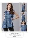 Light Blue Colour Janasya Designer Ladies Top Catalog 342
