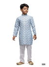 Light Blue Colour Kids Occasion Wear Designer Kurta Pajama Wholesale Shop In Surat 529