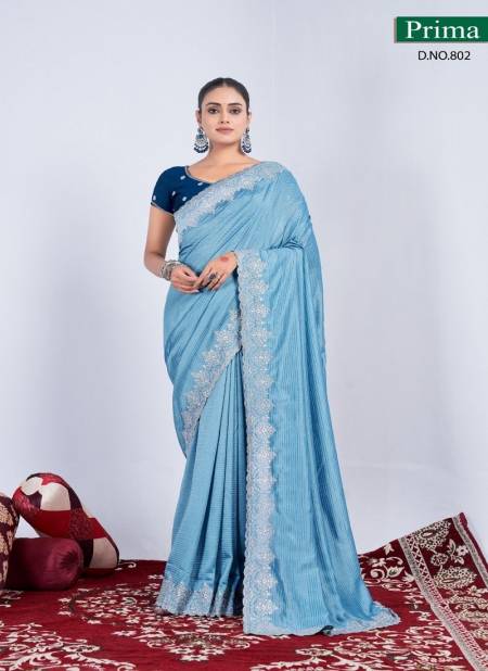 Light Blue Colour Prima 801 TO 804 Rangoli Weaving Party Wear Saree Wholesale In Surat 802