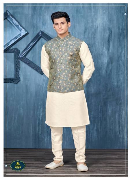 Light Blue Colour Wedding Wear Mens Modi Jacket Kurta Pajama Wholesale Price In Surat 2325