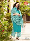 Light Blue Subhash Blossom Cotton Designer Party Wear and Function Wear Kurtiy with Bottom and Dupatta 2836