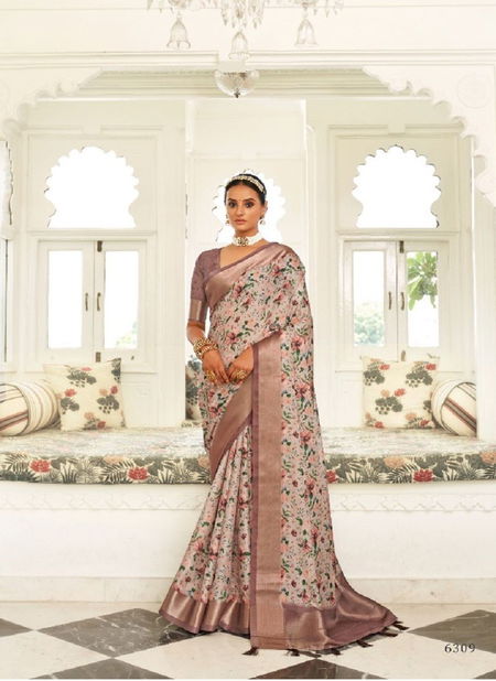 Light Brown Colour Sampada By Pankh Printed Saree Catalog 6309 Catalog