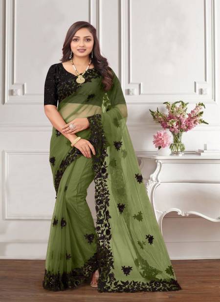 Light Green Colour Ahilya By Nari Fashion Party Wear Saree Catalog 7033
