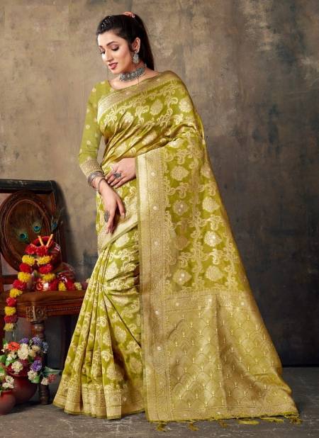 Light Green Colour Kalash By Sangam Designer Saree Catalog 10126