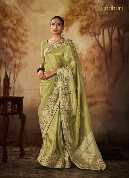 Light Green Colour Kohinoor By Kimora Pure Banarasi Kanjivaram Designer Saree Catalog SA 258