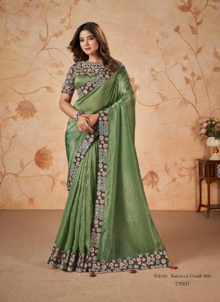 Light Green Colour Mahotsav Moh Manthan 23900 Series Dakshika Latest Designer Wear Saree Surat Wholesale Market 23907