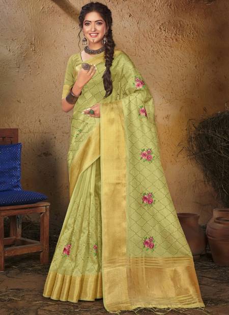 Light Green Colour Maithali Sangam Function Wear Wholesale Designer Sarees Catalog 3524