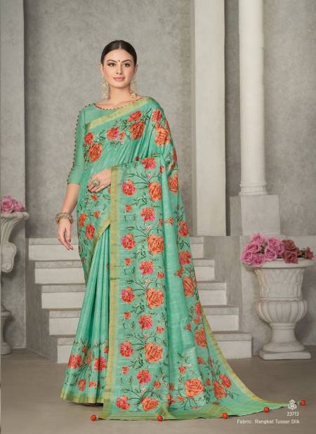 Light Green Colour Mohmanthan 23700 Series Eshani By Mahotsav Occasion Wear Printed Designer Sarees Exporters In India 23713