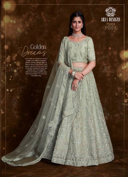 Light Green Colour Pratha Vol 4 By Arya Designs Designer Lehenga Choli Catalog 75003