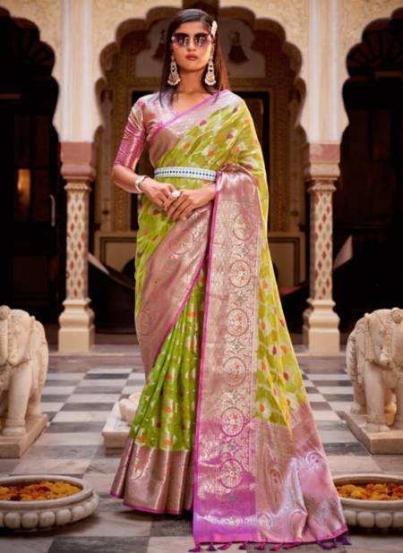 Light Green Colour Sairoopa The Fabrica Exclusive Wear Wholesale Silk Sarees Catalog 14004