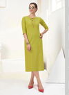 Light Green Cotton kurty 1010