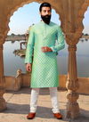 Light GreenJacquard Kurta 12905