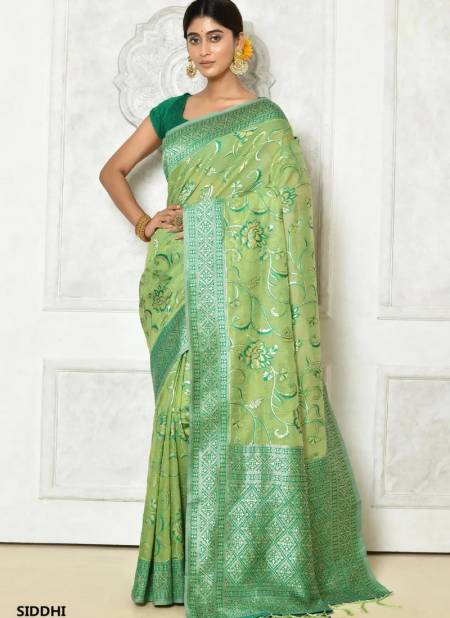 Light Green Siddhi By Fashion Lab Cotton Saree Catalog 1310