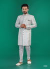 Light Grey Colour 1646 1 Wedding Wear Mens Indo Western Suppliers In India 3501