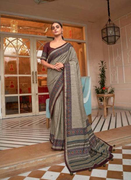 Light Grey Colour Paathsala By Rewaa Khadi Silk Saree Wholesale Price In Surat R210