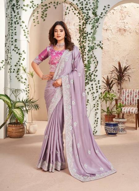 Light Lavender Colour Kaanchii By Kamakshi Designers Fancy Wear Saree Exporters In India 2203
