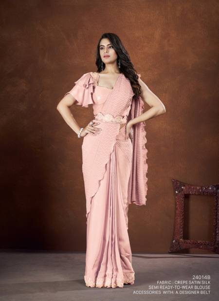Light Peach Colour Saha Saki 24000 Mahotsav New Designer Wear Saree Suppliers in India 24014B