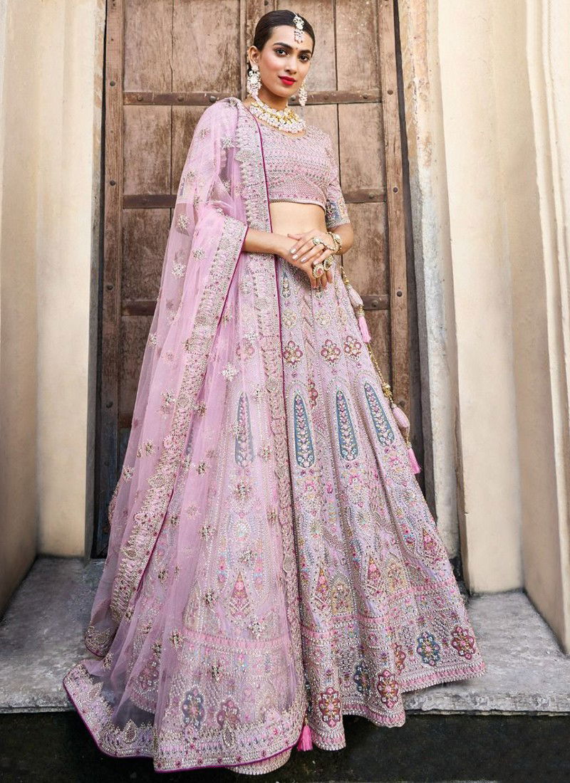 Light Pink Aanara 2 wholesale Bridal Lehenga Choli Catalog AA 126