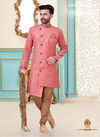 Light Pink Banarasi Silk Readymade Mens Kurta Payjama 1824