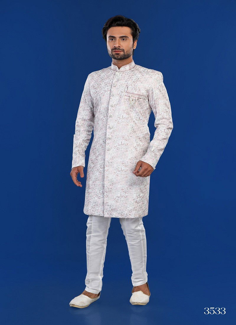 Light Pink Colour 1646 3 Occasion Wear Mens Indo Western Exporters In India 3533