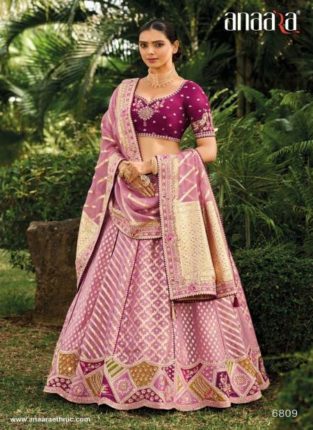 Light Pink Colour Anaara 6800 Series By Tathastu Wedding Wear Designer Lehenga Choli Wholesale In India 6809