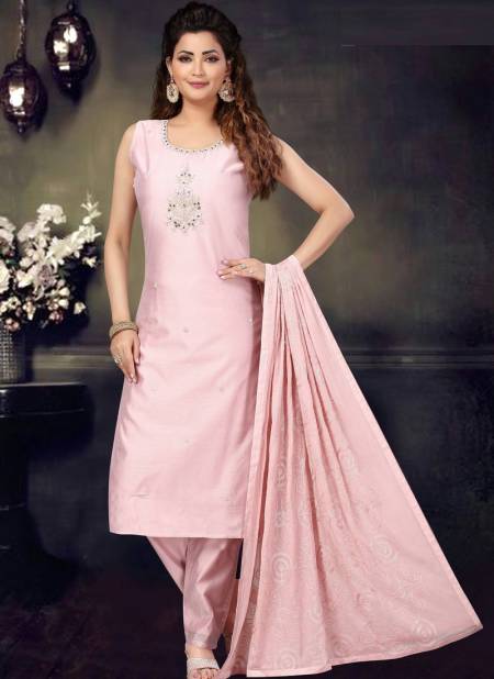 Light Pink Colour Ikaaya Readymade Wholesale Designer Salwar Suits Catalog 846 B