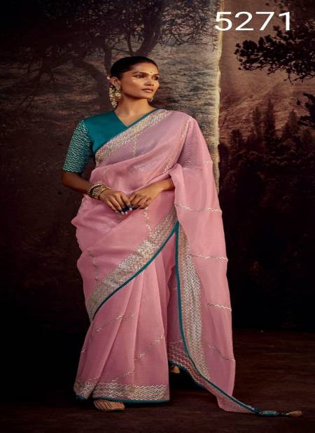 Light Pink Colour Kajal 13 By Kimora Fancy Soft Function Wear Designer Saree Catalog 5271