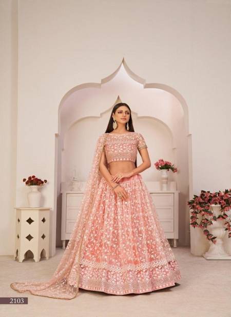 Light Pink Colour Kelaya 2101 To 2101C By Narayani Fancy Designer Lehenga Orders In India 2103