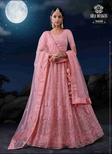 Light Pink Colour Kimaya VOL 5 By Arya Designs 90001 To 90010 Series Designer Net Lehenga Choli Wholesalers Suppliers In Mumbai 90006