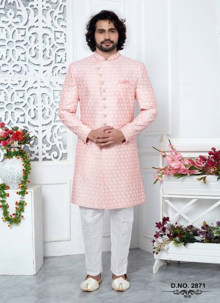 Light Pink Colour Party Wear Mens Desginer Indo Western Wholesale Market In Surat 2871