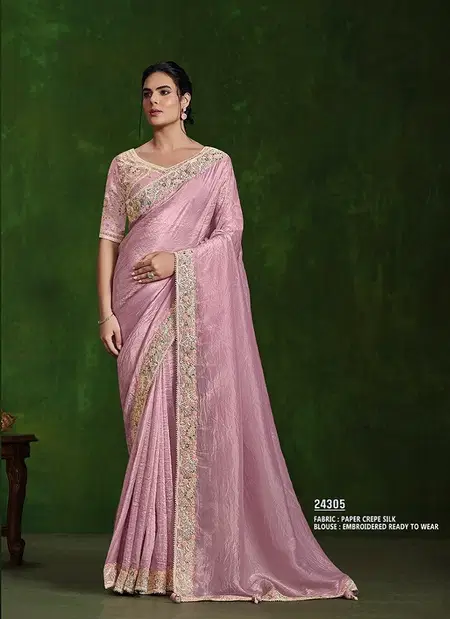 Light Pink Colour Ranjhana Mohmanthan By Mahotsav Designer Wedding Wear Online Saree Wholesale 24305