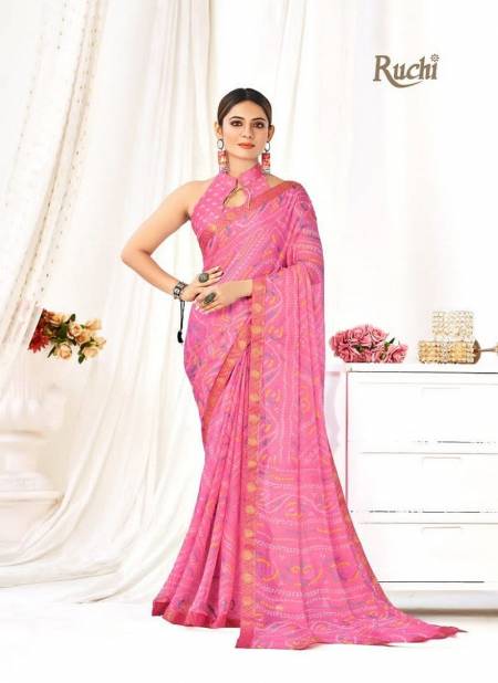 Light Pink Colour Simayaa Vol 19 By Ruchi Chiffon Daily Wear Saree Catalog 26206B