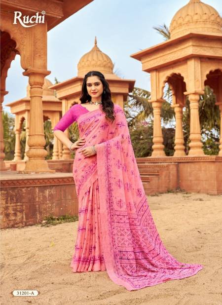 Light-Pink-Colour-Star-Chiffon-151-By-Ruchi-Daily-Wear-Chiffon-Sarees-Exporters-In-India-31201-A