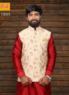 Light Pink Jute with Jacquard Modi Jacket 13015