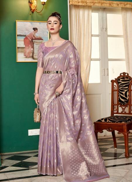 Lavender Colour Olivia Silk By Rajpath Designer Saree Catalog 128001