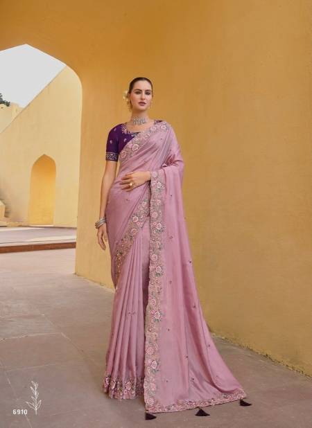 Light Purple Colour Anaara 6900 Series By Tathastu Designer Fancy Tissue Organza Silk Saree Orders In India 6910