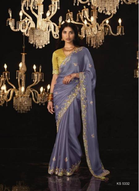 Light Purple Colour Kajal Vol 14 By Kimora Pure Fancy Fabric Designer Saree Wholesale In Delhi KS 5332
