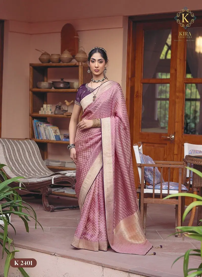 Light Purple Colour Kyaara Vol 2 By Kira Pure Viscous Dola Designer Wear Saree Suppliers In Mumbai K-2401