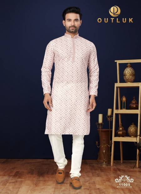 Light Purple Colour Outluk Wedding Collection Vol 11 Cotton Pintex Lucknowi Kurta Pajama Wholesale Clothing Suppliers In India 11005