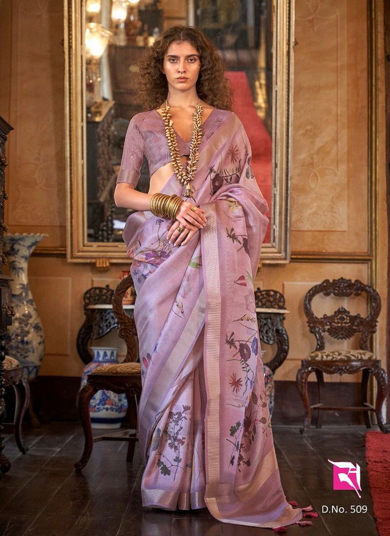 Light Purple Colour Queen By Sasural Soft Weave Printed Saree Wholesale Shop In Surat 509