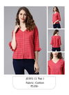 Light Red Colour Janasya Designer Ladies Top Catalog 301