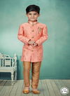 Light Red Colour Kids Indo Western Sherwani Catalog K 555